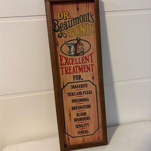 Dr Beaumonts vintage wood sign treatment backbite